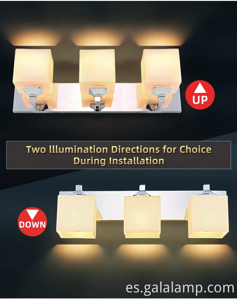 Luz de tocador de baño LED contemporáneo para interiores elegantes